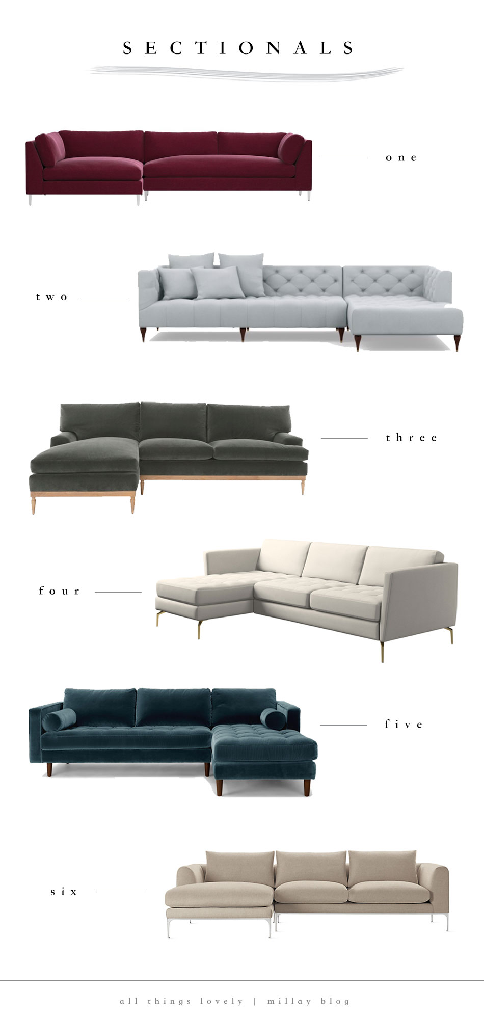 six piece sectional on Our Home Sofas Vs Chaise Sectionals Millay Studio