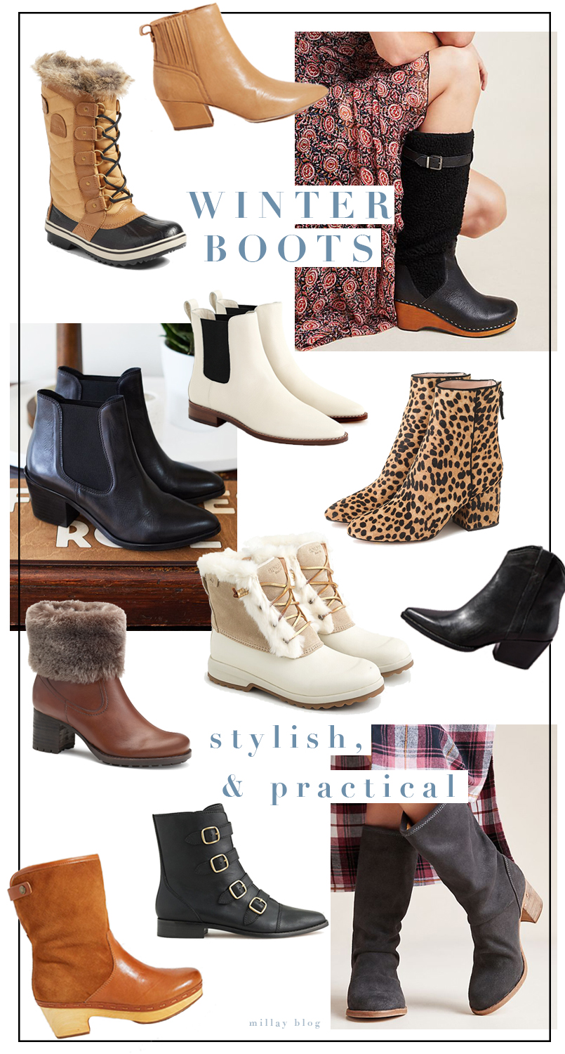 Winter Boots Round up on Millay Blog