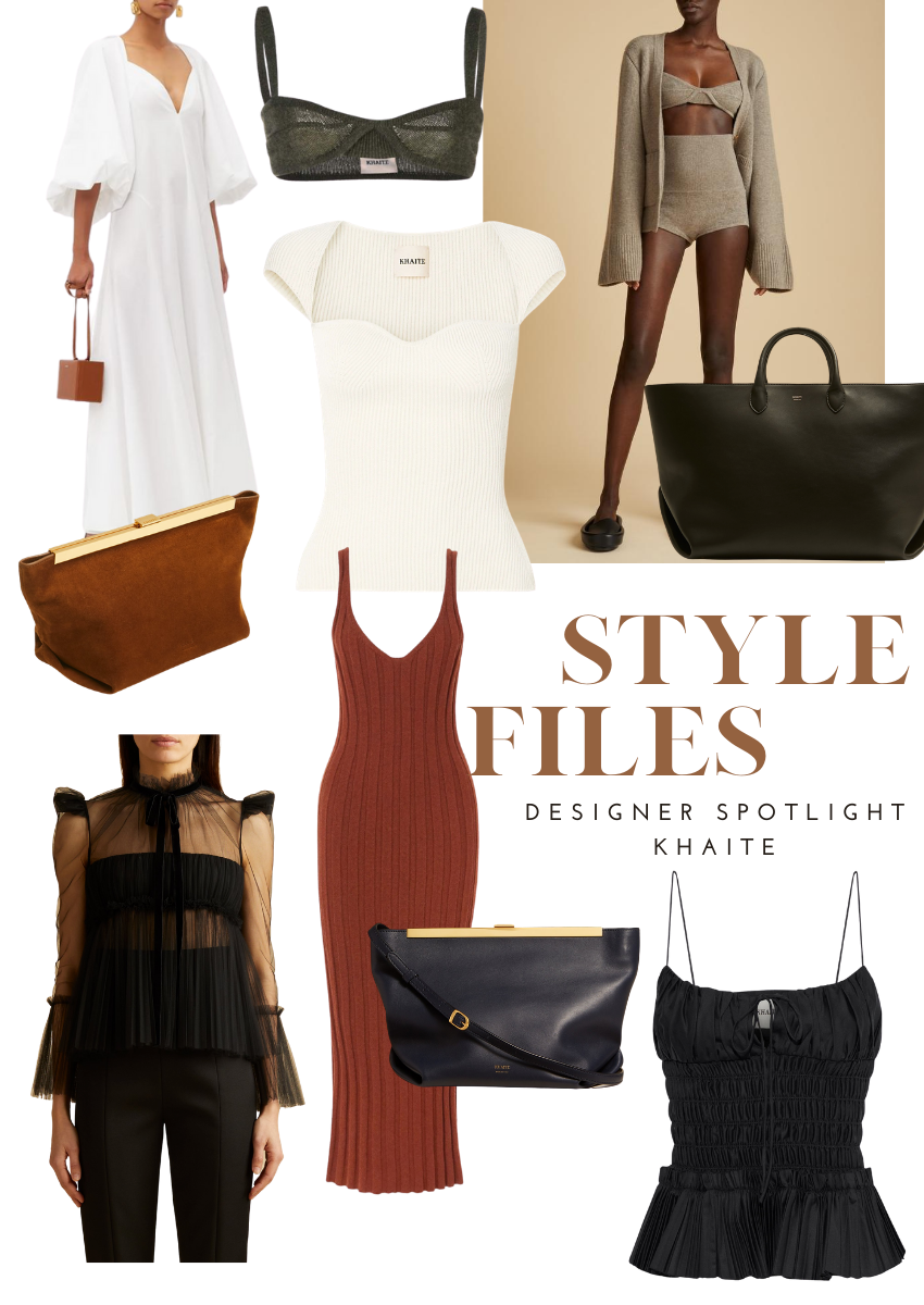 Moodboard featuring clothing and accessories by Khaite
